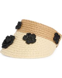 Steve Madden - Woven Visor With Rosettes - Lyst