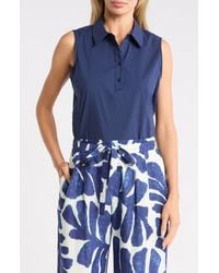 DR2 by Daniel Rainn - Sleeveless Poplin Polo - Lyst