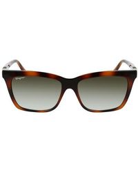 Ferragamo - Gancini 54Mm Rectangular Sunglasses - Lyst