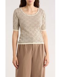Max Studio - Pattern Elbow Sleeve Sweater - Lyst