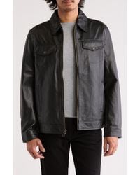 Frye - Leather Trucker Jacket - Lyst