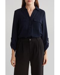 Laundry by Shelli Segal - Long Sleeve Blouse - Lyst