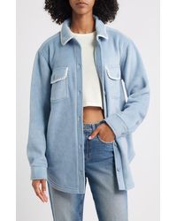 Thread & Supply - Whipstitch Detail Polar Fleece Shirt Jacket - Lyst