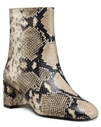 Stuart Weitzman - Maeve Snakeskin Embossed Bootie - Lyst