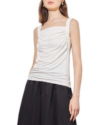 Ming Wang - Front Drape Sleeveless Top - Lyst