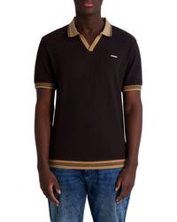 Karl Lagerfeld - Textured Johnny Collar Polo - Lyst