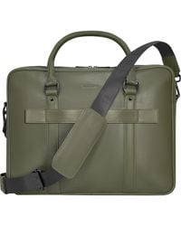 CHAMPS - Onyx Leather Briefcase - Lyst
