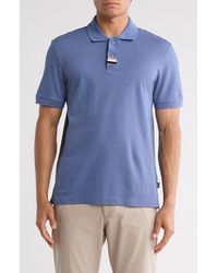 BOSS - Parlay Tipped Cotton Polo - Lyst