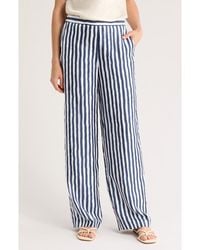 Theory - Relax Stripe Silk Pull-On Pants - Lyst
