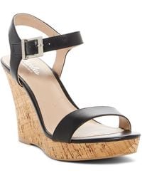 Charles David - Lindy Faux Leather Wedge Sandal - Lyst