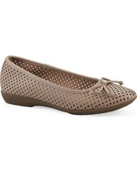 White Mountain - Carris Perforated Ballet Flat - Lyst
