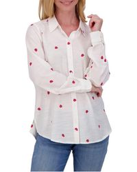 Lucky Brand - Heart Print Button-Up Shirt - Lyst