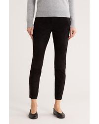 Theory - Adbelle High Waist Crop Suede Pants - Lyst