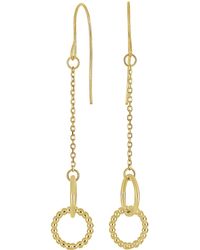 Bony Levy - 14k Gold Interlocking Beaded Circle Drop Earrings In 14ky At Nordstrom Rack - Lyst