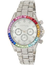 Ed Hardy - Crystal Bracelet Strap Chronograph Watch - Lyst