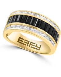 Effy - 14k Gold Plated Sterling Silver Black Spinel & Zircon Ring - Lyst