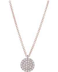 Meira T - 14k Gold Diamond Disc Necklace - Lyst