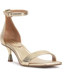 Vince Camuto - Vinkely Square Toe Kitten Heel Sandal - Lyst