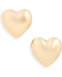 Open Edit - Puffy Heart Stud Earrings - Lyst