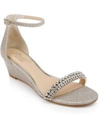 Badgley Mischka - Lora Wedge Sandal - Lyst
