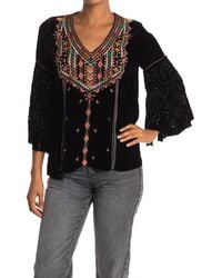 callisto velvet swing blouse