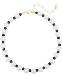 Tasha - Beaded Imitation Pearl Choker Necklace - Lyst