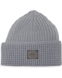 AllSaints - Logo Patch Cuffed Beanie - Lyst