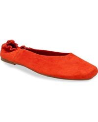 In Touch Footwear - Namari Square Toe Leather Flat - Lyst