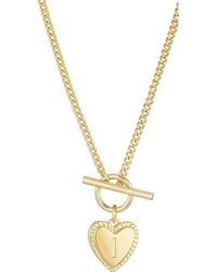 Adornia - Initial Heart Toggle Necklace - Lyst