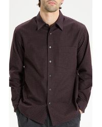Theory - Weekend Woods Check Cotton Button-Up Shirt - Lyst