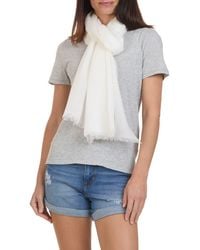 Bruno Magli - Solid Fringe Scarf - Lyst