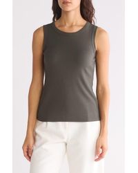 Halogen® - Fitted Ribbed Tank Top - Lyst