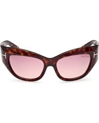 Tom Ford - Brianna 55Mm Gradient Cat Eye Sunglasses - Lyst