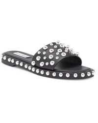 【Steve Madden】Rubee スタッド スライド サンダル Steve Madden Rubee Stud Slide Sandal in White | Lyst