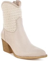 LONDON RAG - Bimmy Crochet Trim Western Bootie - Lyst