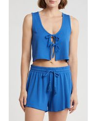 Elan - Fly Away Tie Front Top - Lyst