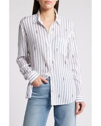 Rails - Charli Stripe Linen Blend Button-Up Shirt - Lyst