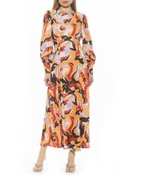 kate collared long sleeve maxi dress alexia admor Kate Collared Long Sleeve Maxi Dress (Women)