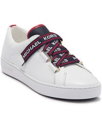 michael michael kors casey logo leather sneakers