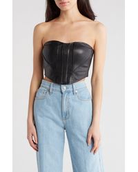 AFRM - Sammie Faux Leather Crop Top - Lyst
