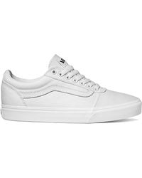 vans ward all white