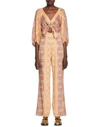 Sandro - Dieppe Floral Linen Blend Jumpsuit - Lyst