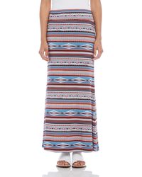 Karen Kane Womens Miter Contrast Maxi Skirt