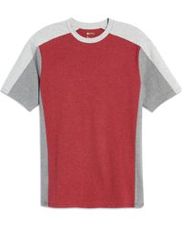 Zella Colorblock T-shirt In Rust Madder Melange At Nordstrom Rack - Red