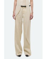 Helmut Lang - Double Pleat Linen Blend Pants - Lyst