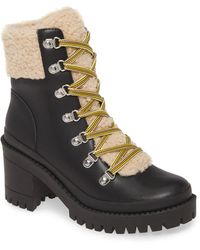 steve madden bitter faux shearling trim bootie