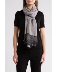 La Fiorentina - Wool Silk Blend Lace Scarf - Lyst