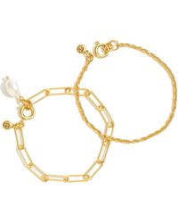 Madewell - Set Of 2 Freshwater Pearl And Coin Chain Bracelets - Lyst