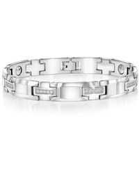 Black Jack Jewelry - Cubic Zirconia Magnetic Tungsten Chain Bracelet - Lyst