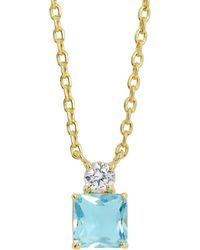 Savvy Cie Jewels - Cubic Zirconia Birthstone Pendant Necklace - Lyst